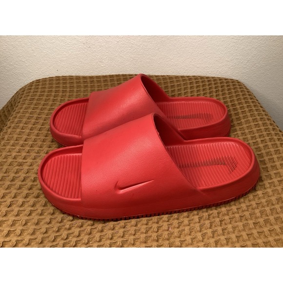 Nike Calm Slides Men's Size 11 FD4116-600 University Red Comfort Foam - Picture 1 of 9